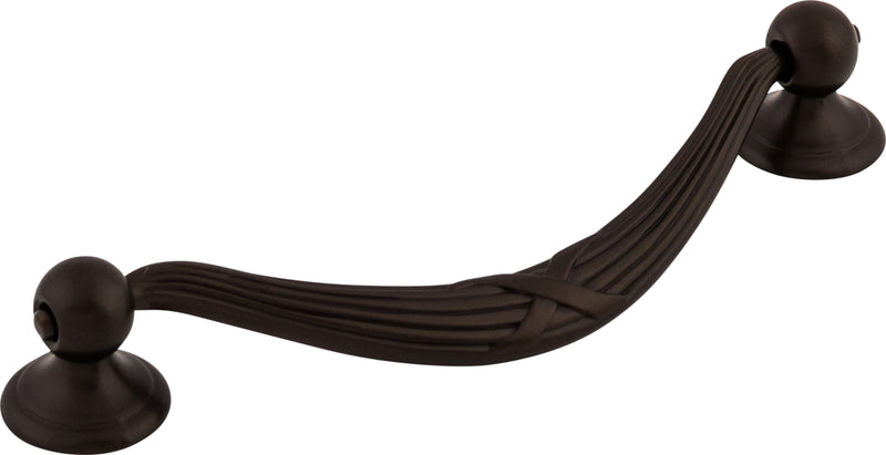 Ribbon & Reed Drop Pull 5 1/16 Inch (c-c) Oil Rubbed Bronze