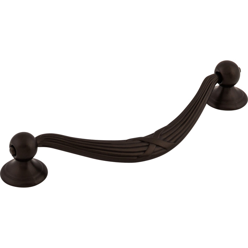 Ribbon & Reed Drop Pull 5 1/16 Inch (c-c) Oil Rubbed Bronze