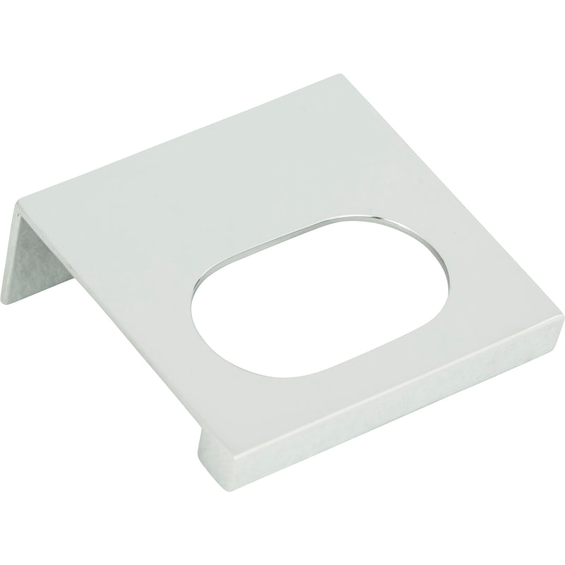 Modern Square Edge Tab Pull 1 1/4 Inch (c-c) Polished Chrome