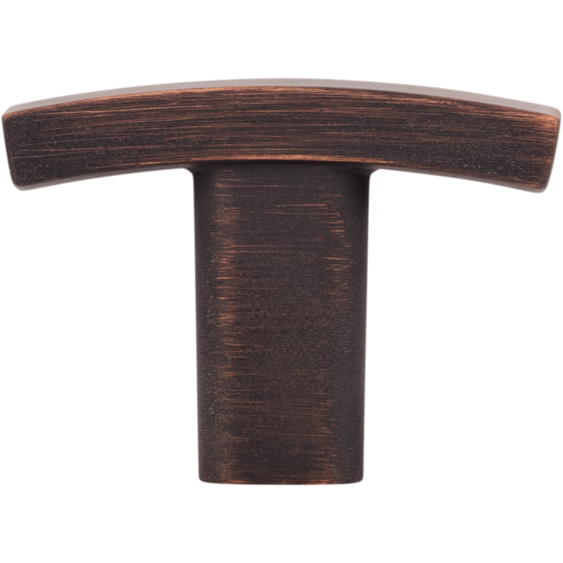 1-1/2" Overall Length Brushed Oil Rubbed Bronze Square Thatcher Cabinet "T" Knob