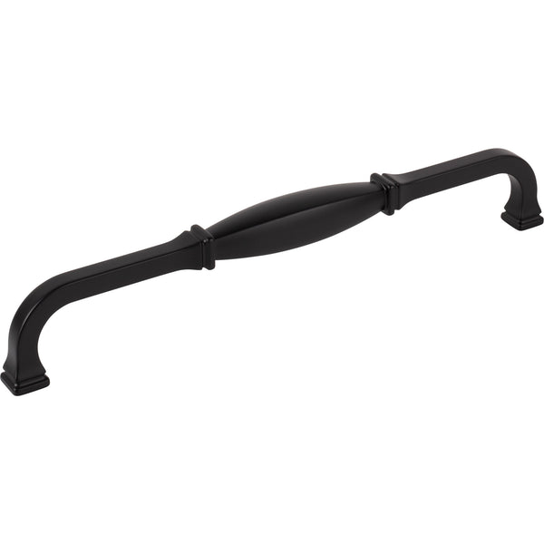 12" Center-to-Center Matte Black Audrey Appliance Handle