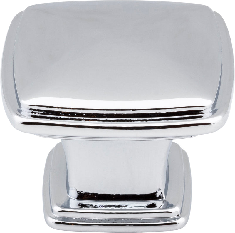 1-3/16" Overall Length Polished Chrome Square Milan 1 Cabinet Knob