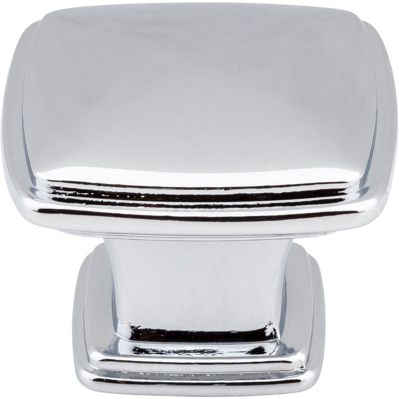 1-3/16" Overall Length Polished Chrome Square Milan 1 Cabinet Knob