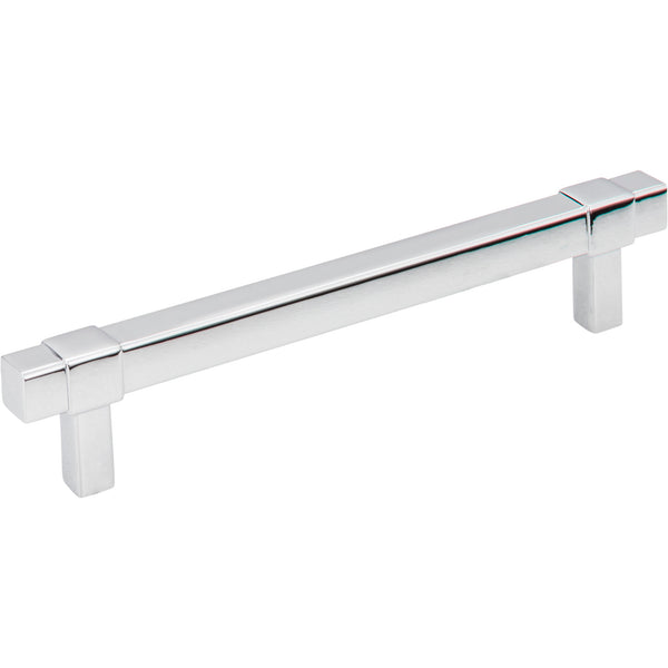 128 mm Center-to-Center Polished Chrome Square Zane Cabinet Pull