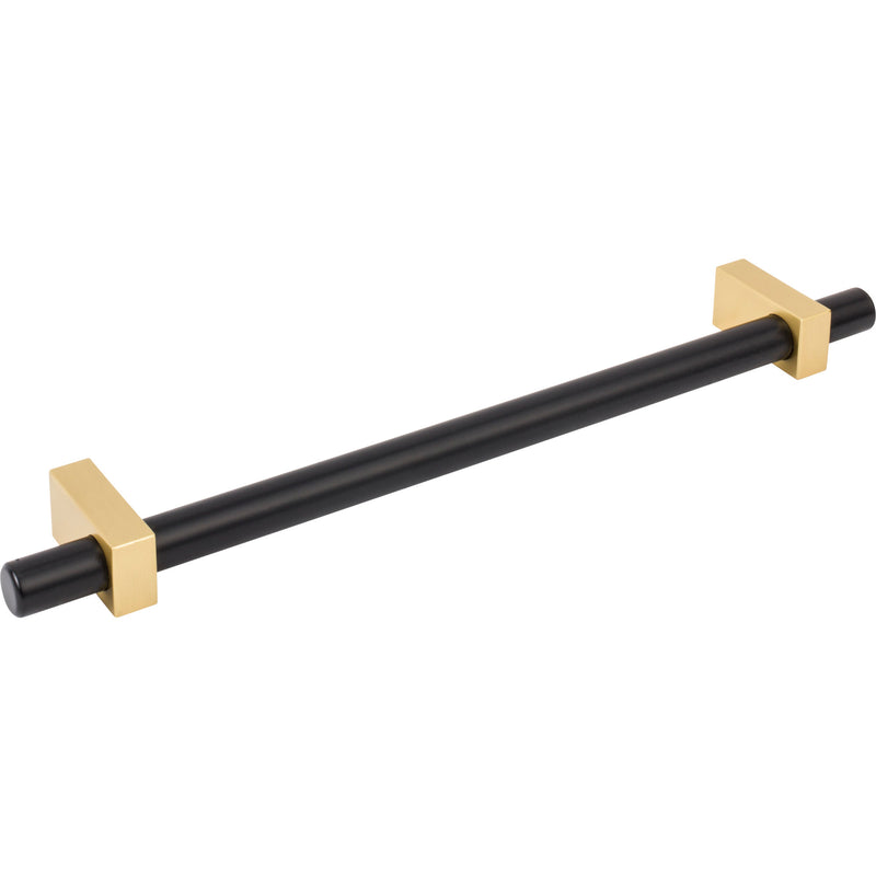 12" Center-to-Center Matte Black with Brushed Gold Larkin Appliance Handle