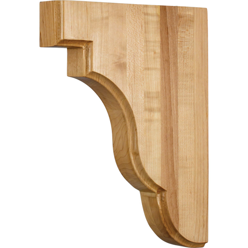 1-3/4" W x 8-1/2" D x 11" H Maple Square Edge Corbel