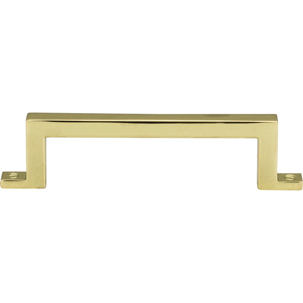 Campaign Bar Pull 3 3/4 Inch (c-c) Polished Brass