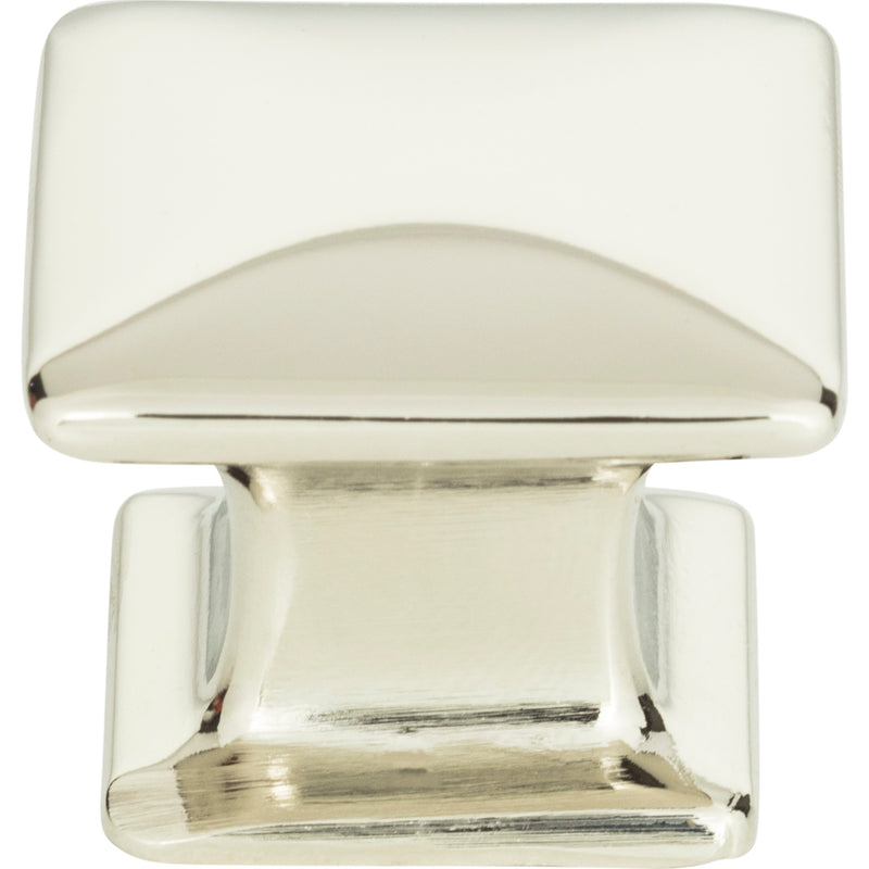 Alcott Square Knob 1 1/4 Inch Polished Nickel