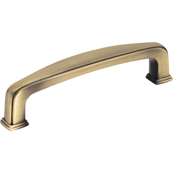 96 mm Center-to-Center Brushed Antique Brass Square Milan 1 Cabinet Pull