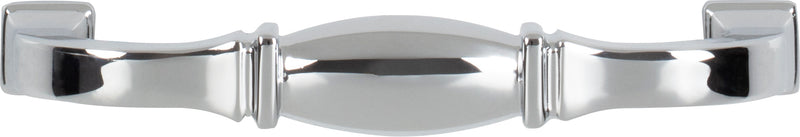 96 mm Center-to-Center Polished Chrome Audrey Cabinet Pull