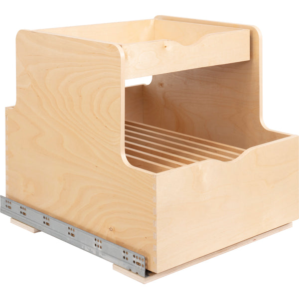 21" Wood Double Drawer Cookware Rollout