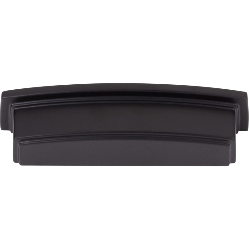 96 mm Center Matte Black Square-to-Center Square Renzo Cabinet Cup Pull