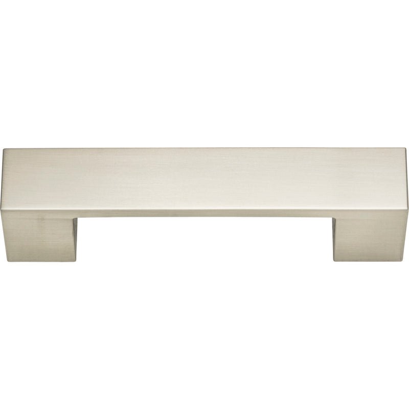 Wide Square Pull 3 3/4 Inch (c-c) Brushed Nickel