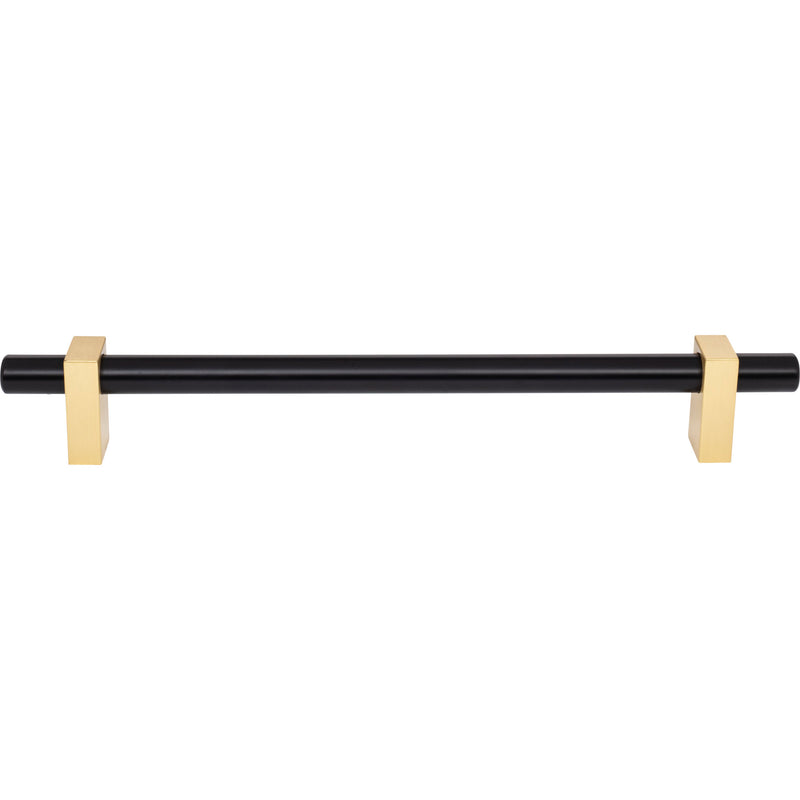 12" Center-to-Center Matte Black with Brushed Gold Larkin Appliance Handle