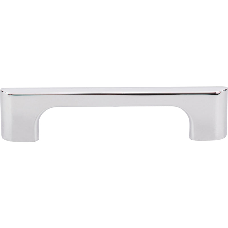 96 mm Center-to-Center Polished Chrome Asymmetrical Leyton Cabinet Pull