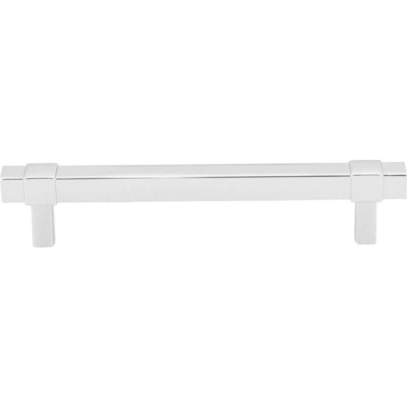 128 mm Center-to-Center Polished Chrome Square Zane Cabinet Pull