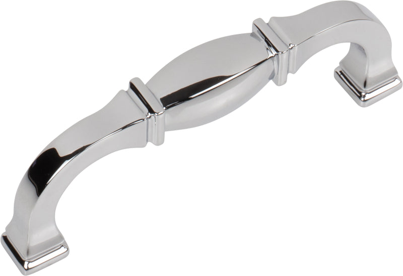 96 mm Center-to-Center Polished Chrome Audrey Cabinet Pull