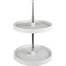18" Round Two-Shelf Plastic Lazy Susan Set
