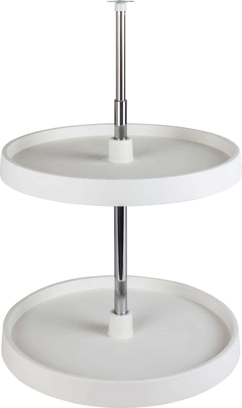 18" Round Three-Shelf Plastic Lazy Susan Set