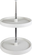 18" Round Two-Shelf Plastic Lazy Susan Set