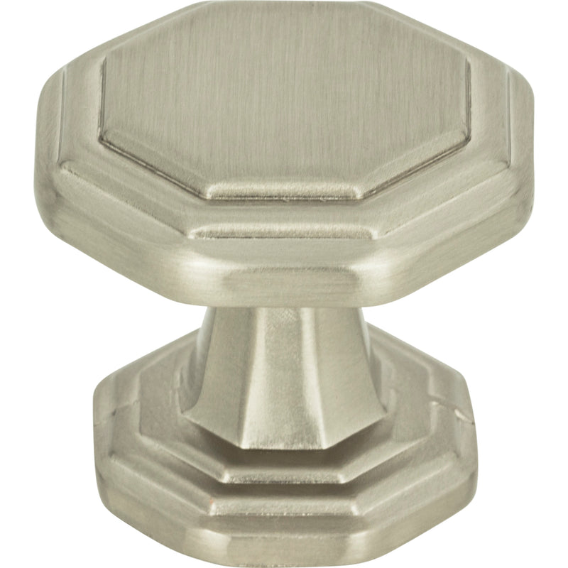 Dickinson Octagon Knob 1 1/4 Inch Brushed Nickel