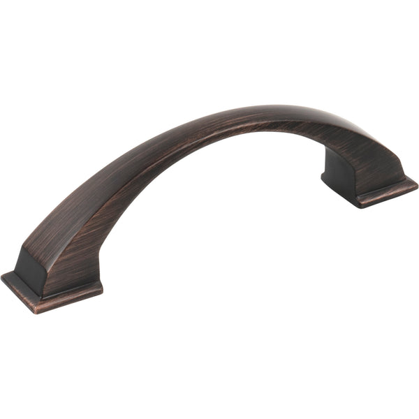 96 mm Center-to-Center Brushed Oil Rubbed Bronze Arched Roman Cabinet Pull