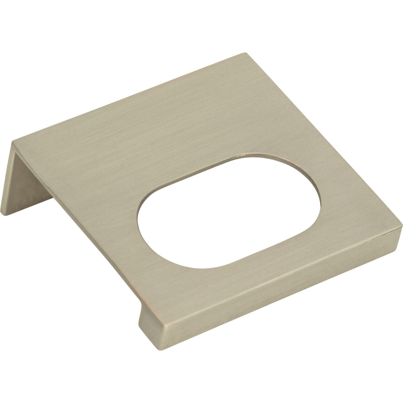 Modern Square Edge Tab Pull 1 1/4 Inch (c-c) Brushed Nickel