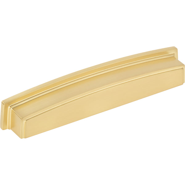 160 mm Center Brushed Gold Square-to-Center Square Renzo Cabinet Cup Pull