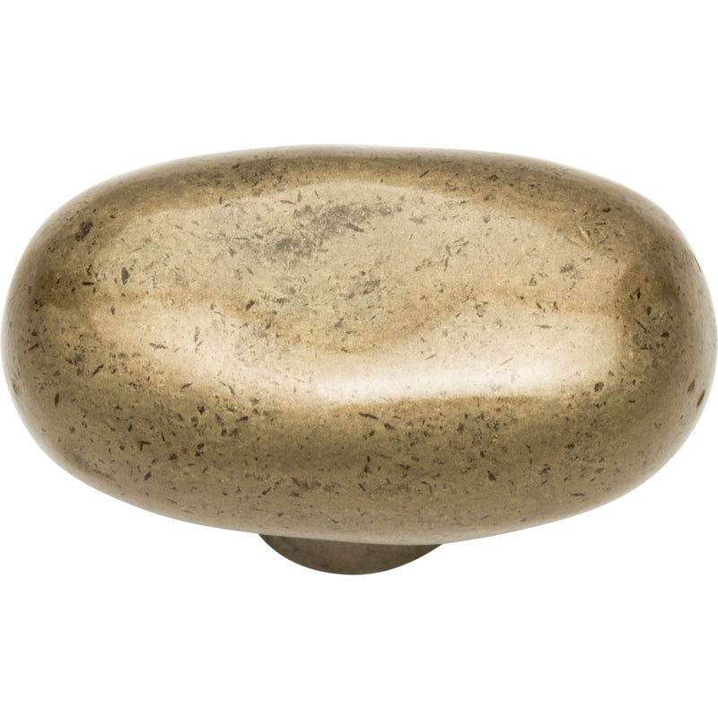 Distressed Oval Knob 1 11/16 Inch Champagne