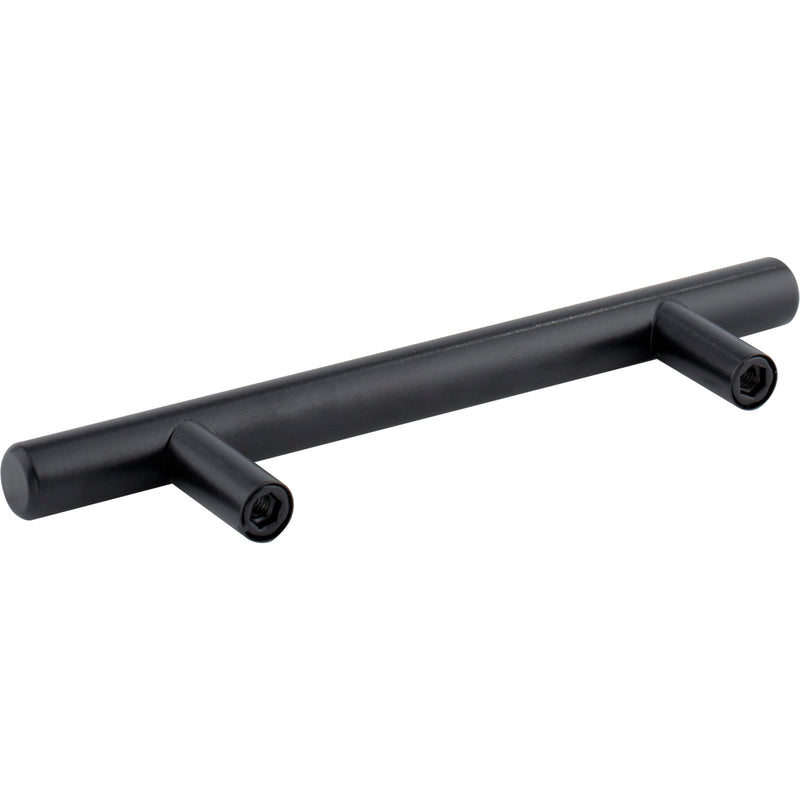 96 mm Center-to-Center Hollow Matte Black Stainless Steel Naples Cabinet Bar Pull