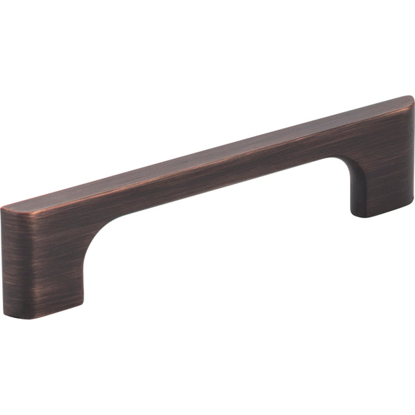 96 mm Center-to-Center Brushed Oil Rubbed Bronze Asymmetrical Leyton Cabinet Pull