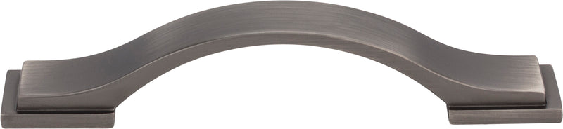 96 mm Center-to-Center Brushed Pewter Strap Mirada Cabinet Pull