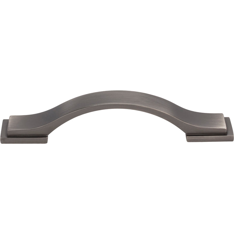 96 mm Center-to-Center Brushed Pewter Strap Mirada Cabinet Pull