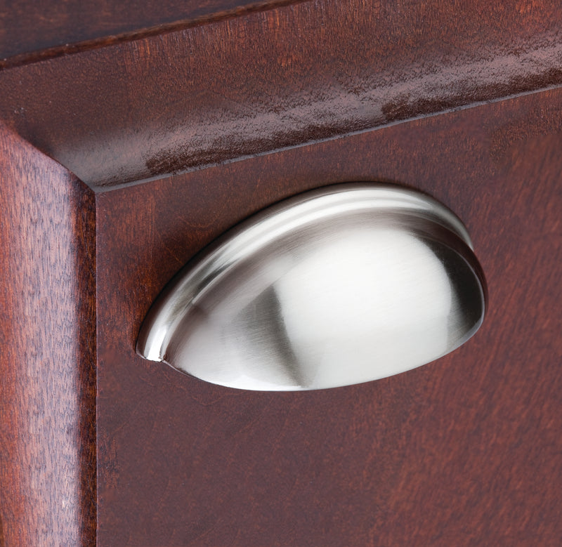 3" Center-to-Center Satin Nickel Florence Cabinet Cup Pull