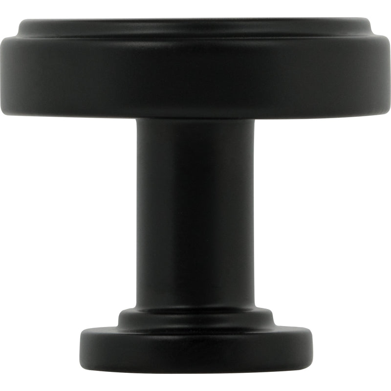 1-1/4" Diameter Matte Black Richard Cabinet Knob