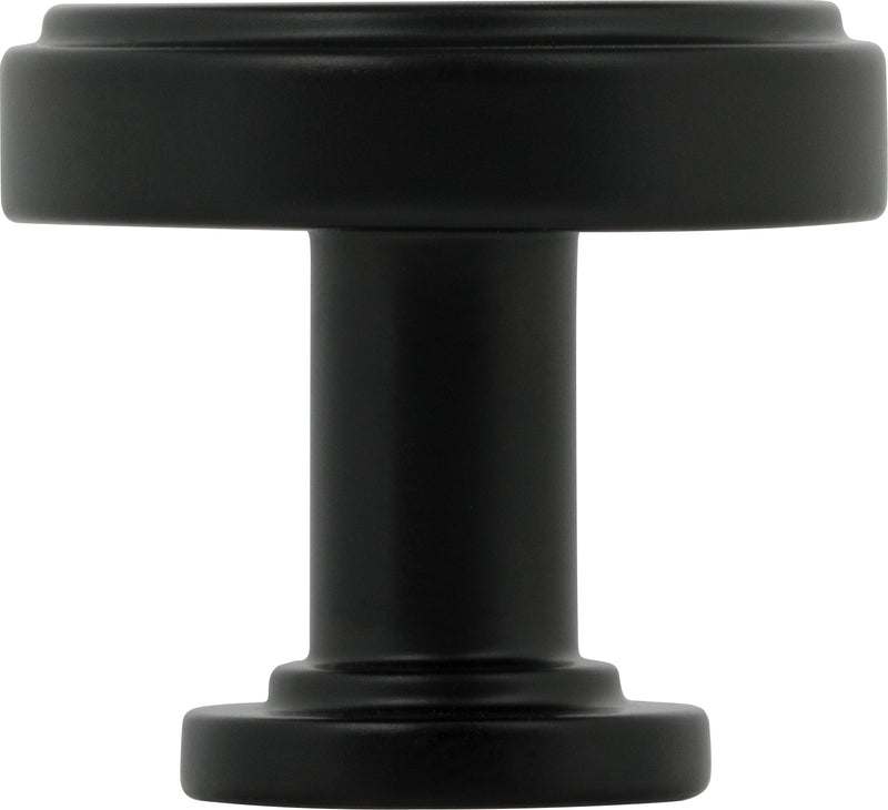 1-1/4" Diameter Matte Black Richard Cabinet Knob