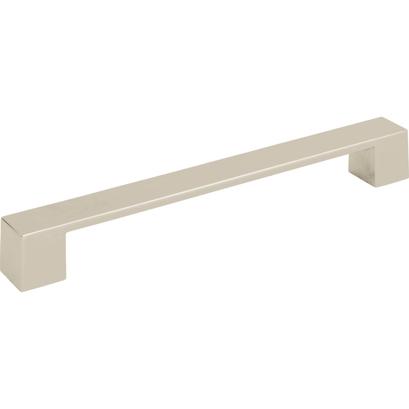 Wide Square Pull 7 9/16 Inch (c-c) Polished Nickel