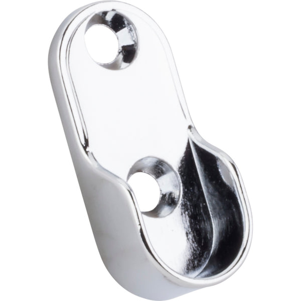 Chrome Screw-In Mounting Bracket for Oval Closet Rods