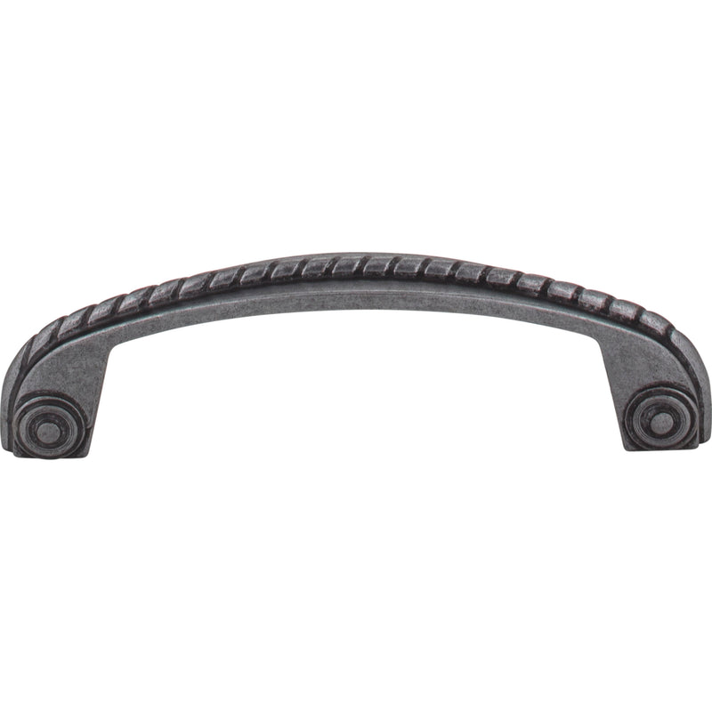 96 mm Center-to-Center Gun Metal Rope Rhodes Cabinet Pull