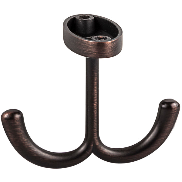 1-9/16" Brushed Oil Rubbed Bronze Double Prong Ceiling Mounted Hook