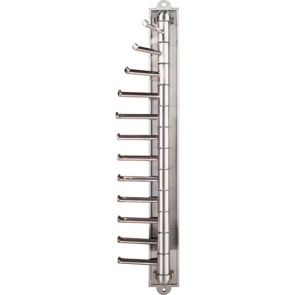 Satin Nickel 12-Hook Cascading Tie Organizer