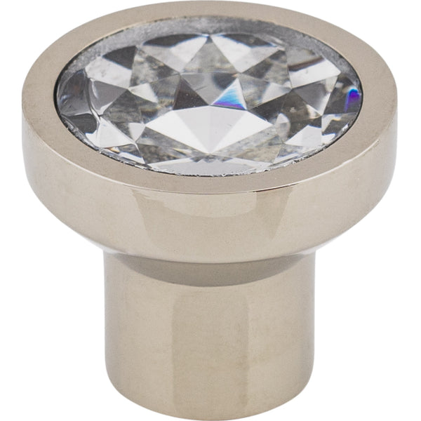 Wentworth Crystal Knob 13/16 Inch Polished Nickel Base