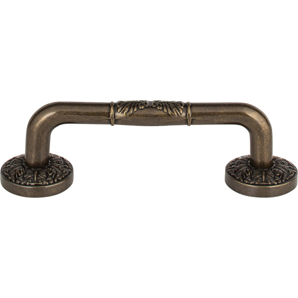 Hammered Medallion Pull 3 Inch (c-c) Burnished Bronze