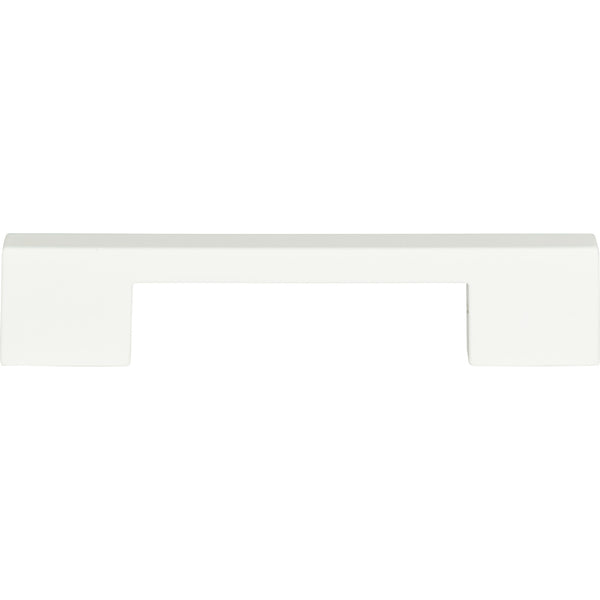 Thin Square Pull 5 1/16 Inch (c-c) High White Gloss