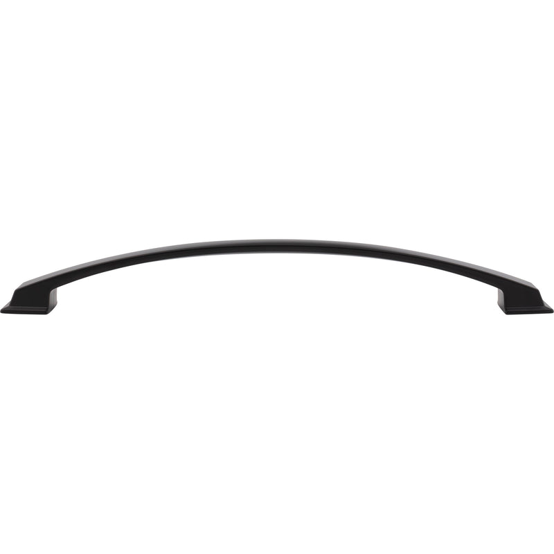 12" Center-to-Center Matte Black Arched Roman Appliance Handle