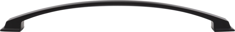 12" Center-to-Center Matte Black Arched Roman Appliance Handle