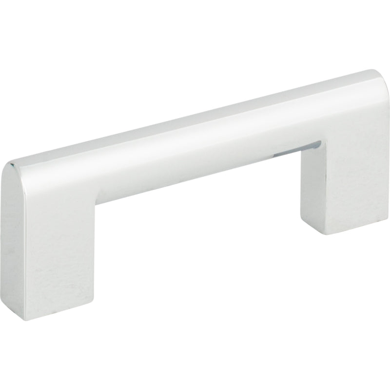 Round Rail Pull 3 Inch (c-c) Polished Chrome