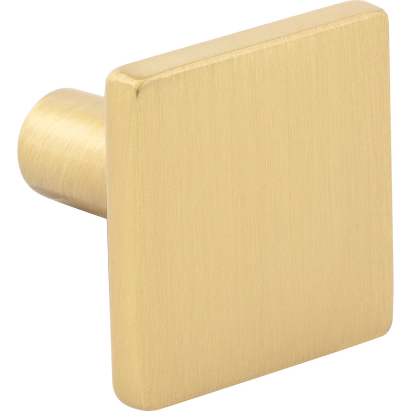 1-1/4" Overall Length Brushed Gold Walker 1 Square Knob