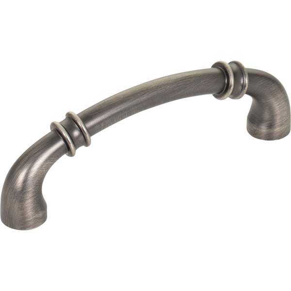 96 mm Center-to-Center Brushed Pewter Marie Cabinet Pull