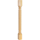 3" W x 3" D x 35-1/2" Alder Rope Post